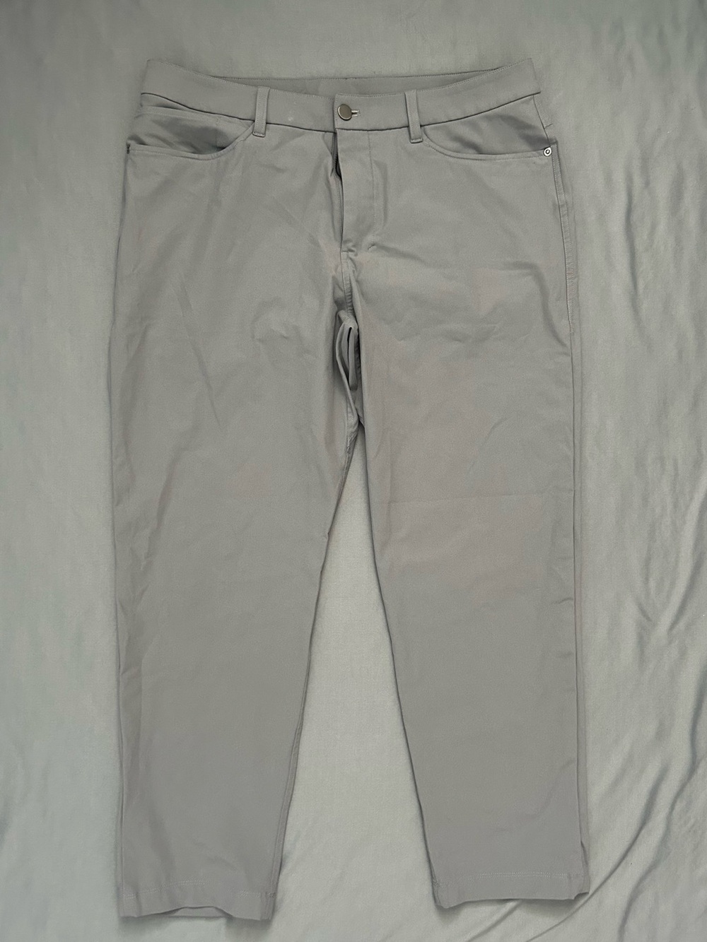 Lululemon ABC Classic Fit Trouser Pants Men 34x28 Gray Warpstreme LM5AQHS